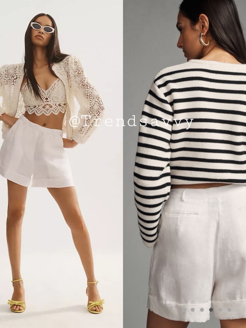 Anthropologie Faithfull The Brand Les Deux White Linen High Waist Pleated Shorts